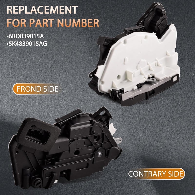 GrteRokky Rear Left Door Lock Actuator w/Motor Power Door Latch Compatible for MK6 MK7 VW Bettle E-Golf Golf GTI Jetta Passat Rear Driver Side Latch Actuator 6RD839015A,5K4839015AG - Image 3